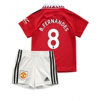 Manchester United Bruno Fernandes #8 Fotballklær Hjemmedraktsett Barn 2022-23 Kortermet (+ korte bukser)